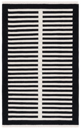 Safavieh Striped Kilim 4'-0" x 6'-0" Rug in Ivory / Black