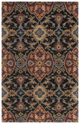 Safavieh Heritage 4'-0" x 6'-0" Rug in Charcoal / Red
