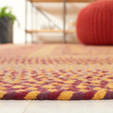 Safavieh Braided 4'-0" x 6'-0" Rug in Yellow / Red