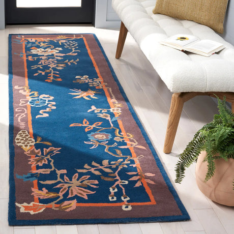 Safavieh Metro 2'-3" x 8'-0" Rug in Navy / Brown