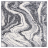 Safavieh Hi-Lo Shag 6'-7" x 6'-7" Rug in Grey / Light Grey