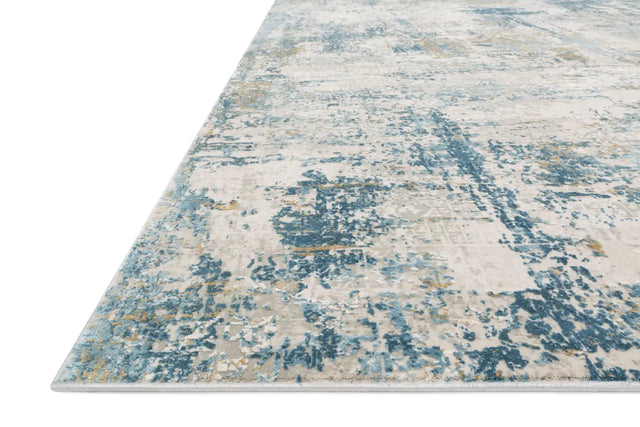 Loloi Sienne Sie-06 Grey / Blue Rugs - rug corner