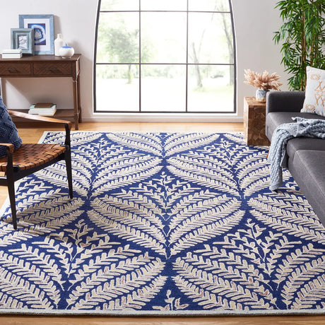 Safavieh Capri 10'-0" x 14'-0" Rug in Navy / Ivory