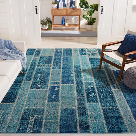 Safavieh Monaco 6'-7" x 9'-2" Rug in Blue / Multi