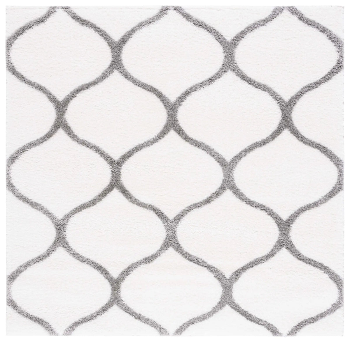 Safavieh Tahoe Shag 6'-7" x 6'-7" Rug in White / Grey