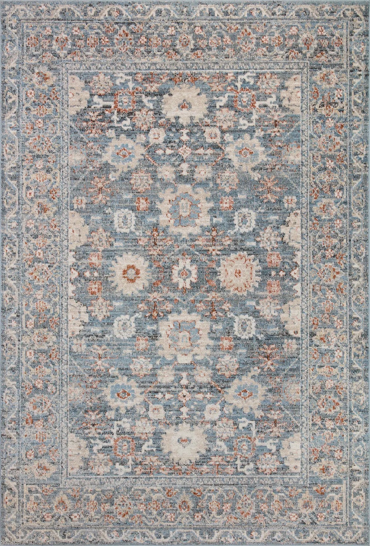 Loloi Odette Odt-07 Sky/Rust Rug - main flat