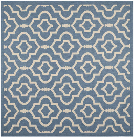 Safavieh Courtyard 7'-10" x 7'-10" Rug in Blue / Beige