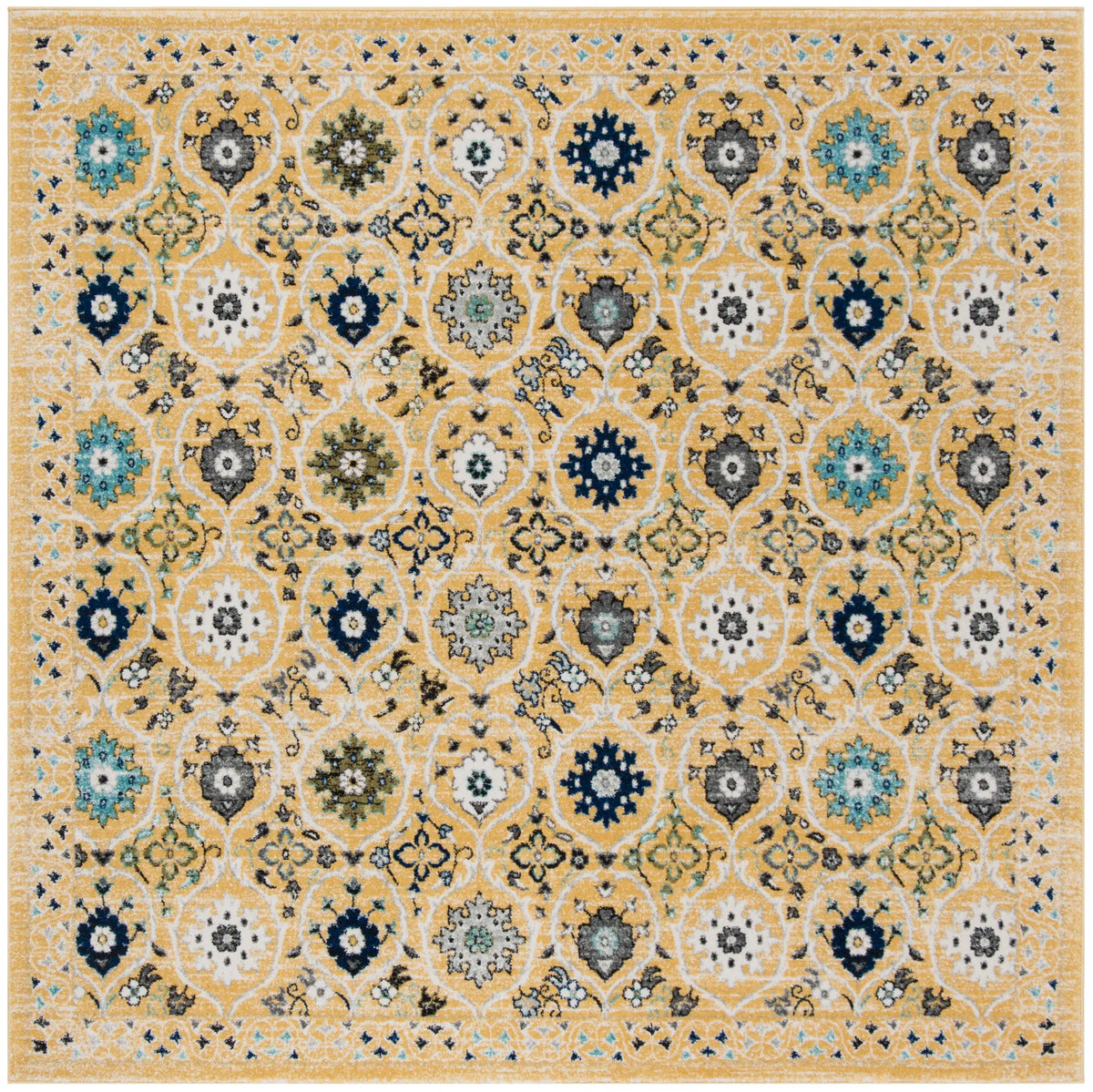 Safavieh Evoke 6'-7" x 6'-7" Rug in Gold / Ivory