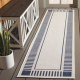 Safavieh Beach House 2'-0" x 8'-0" Rug in Ivory / Navy