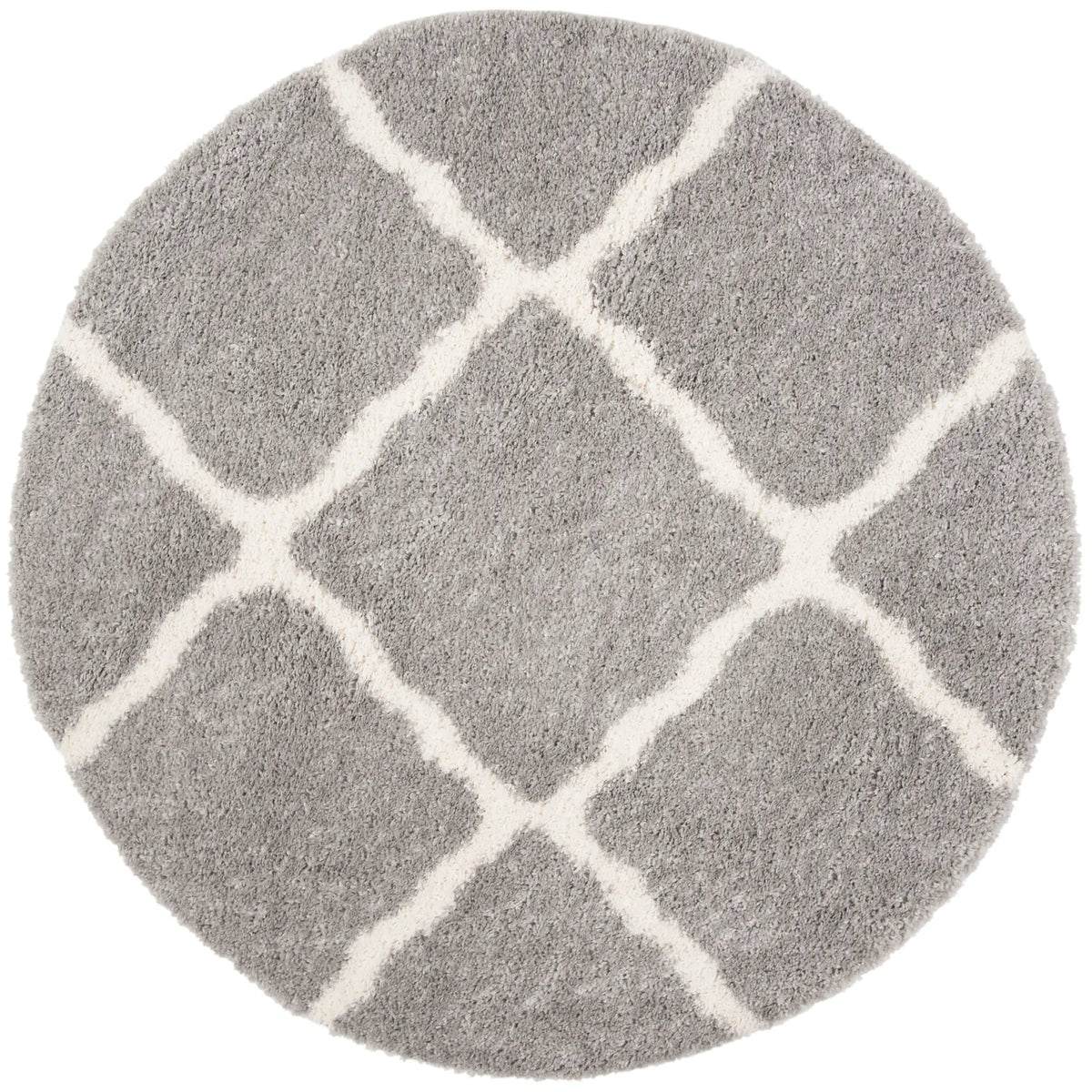 Safavieh Parma Shag 5'-3" x 5'-3" Rug in Grey / Cream