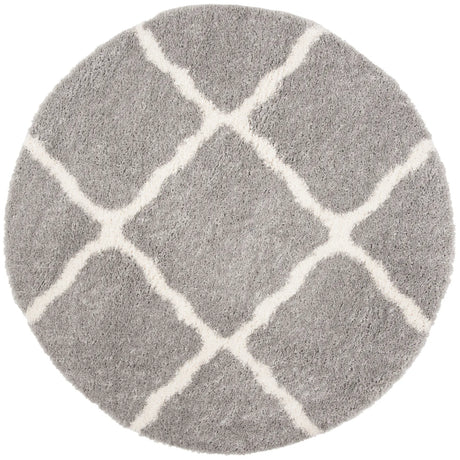 Safavieh Parma Shag 5'-3" x 5'-3" Rug in Grey / Cream