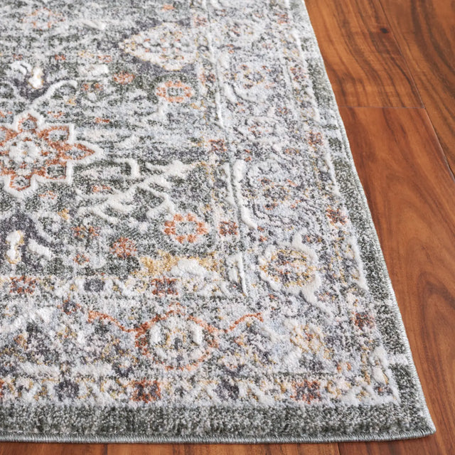 Safavieh Scarlett 400 4'-0" x 6'-0" Rug in Green / Ivory Rust