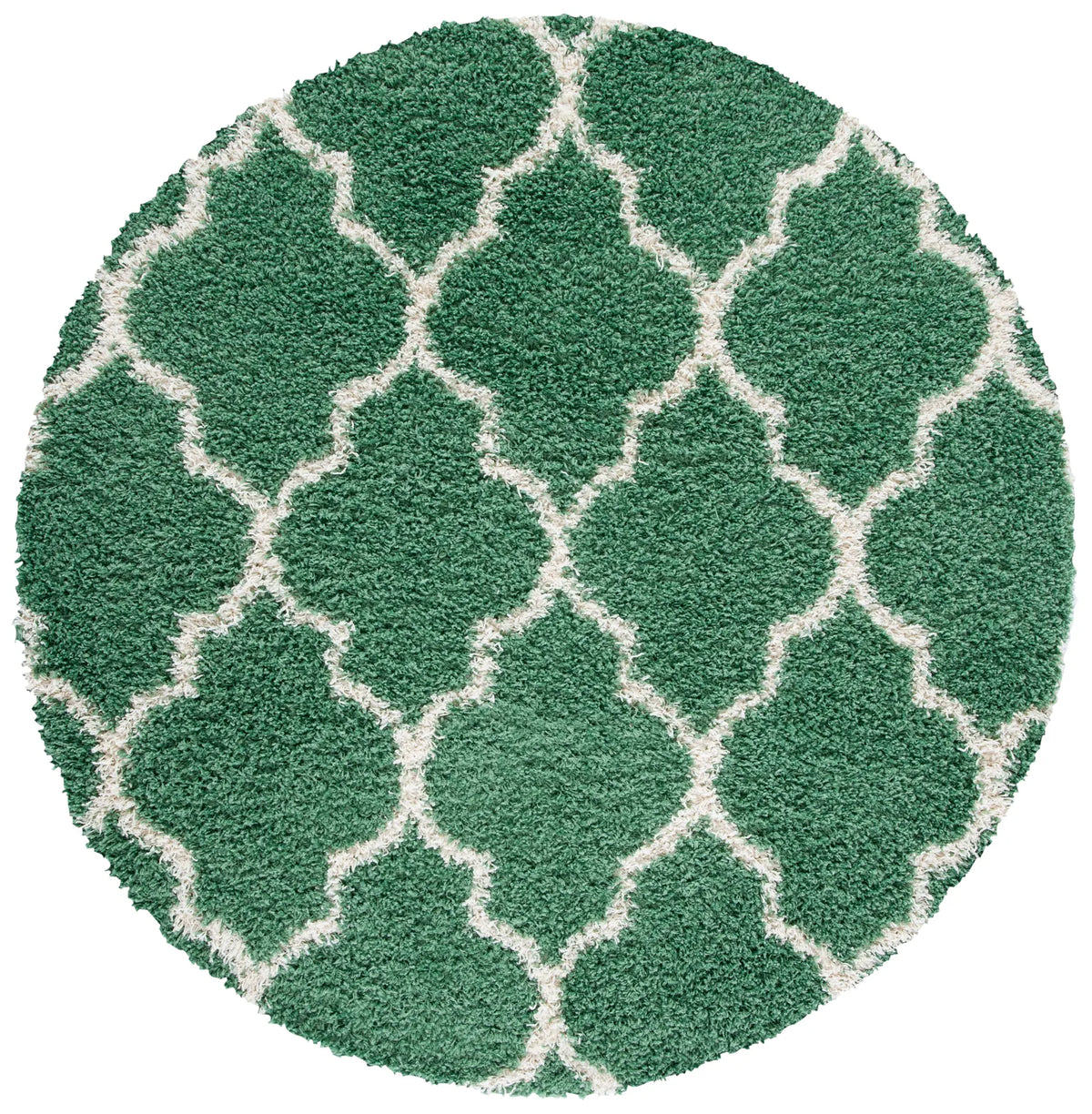 Safavieh Venus Shag 500 6'-7" x 6'-7" Rug in Green / Ivory