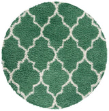 Safavieh Venus Shag 500 6'-7" x 6'-7" Rug in Green / Ivory