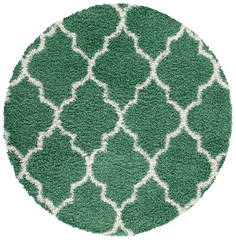 Safavieh Venus Shag 500 6'-7" x 6'-7" Rug in Green / Ivory