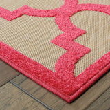 Oriental Weavers Sphinx Cayman 660P9 Sand / Pink Rugs - corner detail