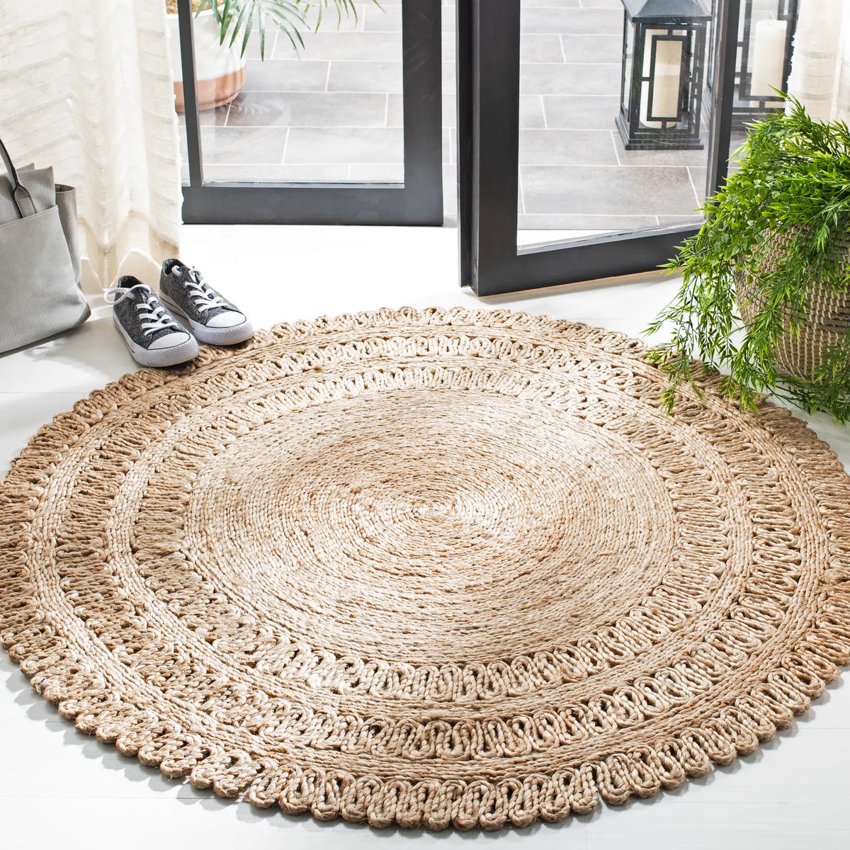 Safavieh Natural Fiber 3'-0" x 3'-0" Rug in Natural