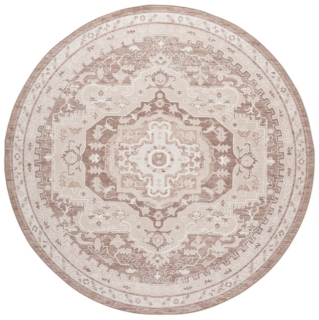 Safavieh Sydney 6'-6" x 6'-6" Rug in Beige / Brown Ivory