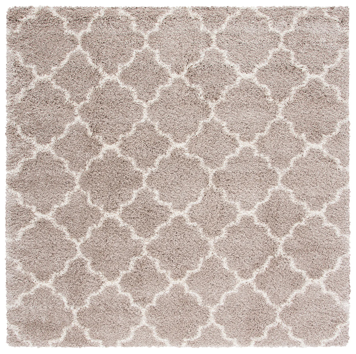 Safavieh Hudson Shag 7'-0" x 7'-0" Rug in Beige / Ivory