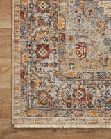 Loloi Sorrento Sor-06 Multi/Sunset Rug - corner on wood