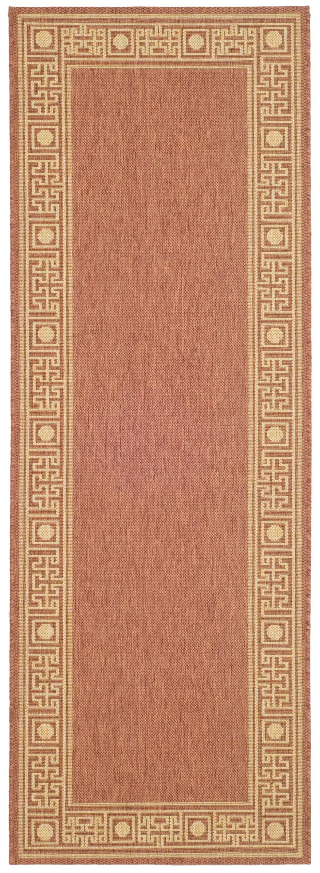 Safavieh Courtyard 2'-3" x 6'-7" Rug in Rust / Sand