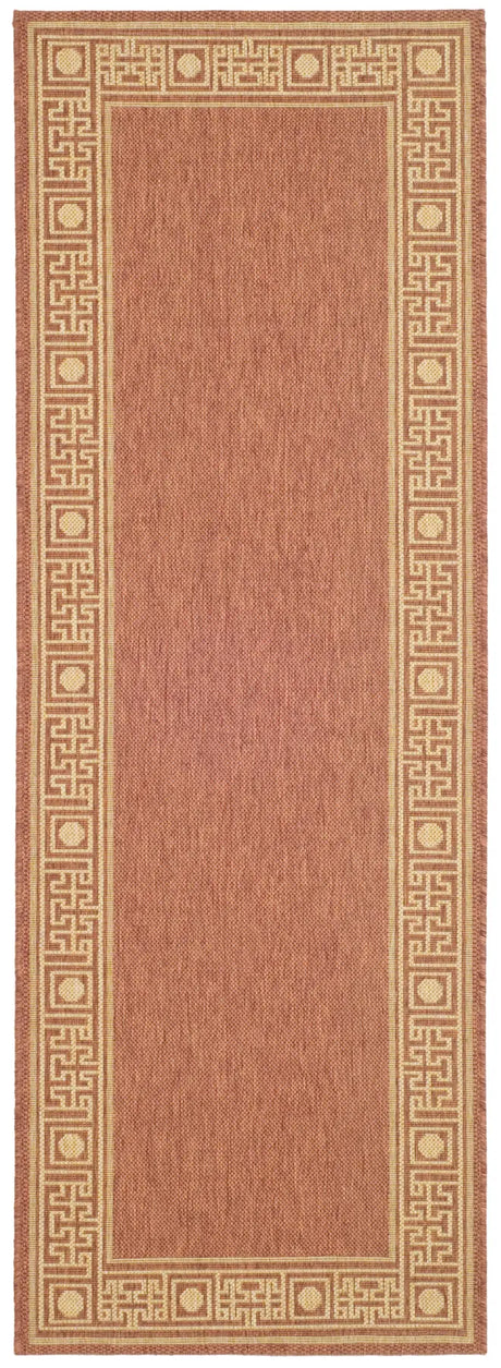 Safavieh Courtyard 2'-3" x 6'-7" Rug in Rust / Sand