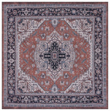 Safavieh Tucson 6'-0" x 6'-0" Rug in Rust / Navy