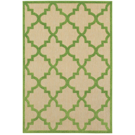Oriental Weavers Sphinx Cayman 660F9 Sand / Green Rugs - main flat