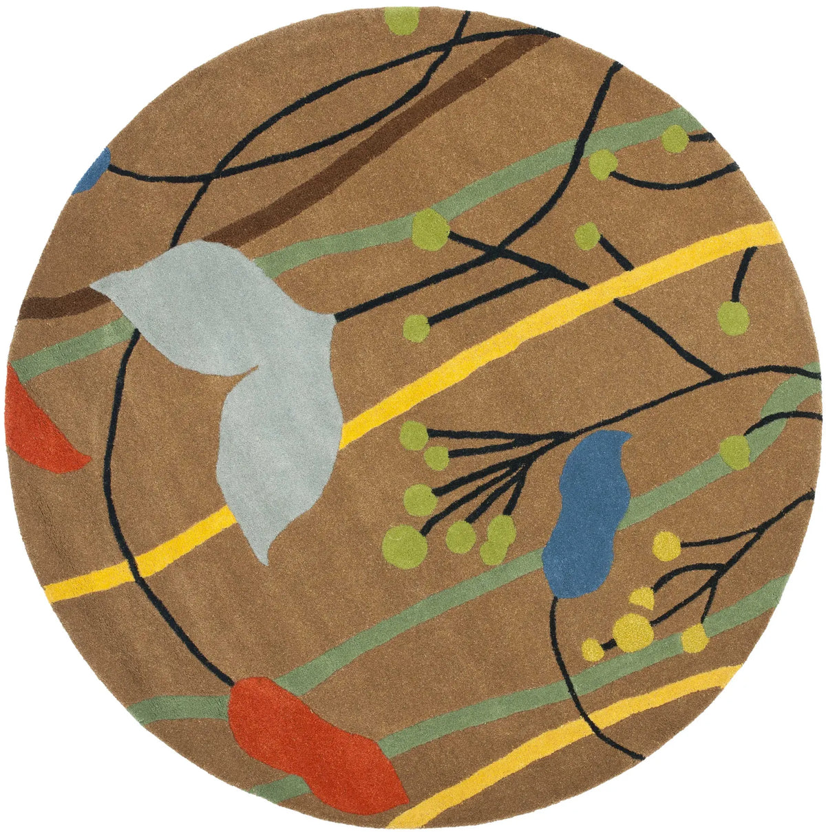 Safavieh Soho 6'-0" x 6'-0" Rug in Brown / Multi