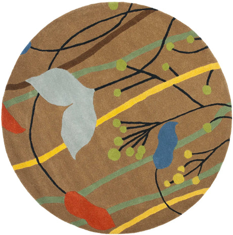 Safavieh Soho 6'-0" x 6'-0" Rug in Brown / Multi