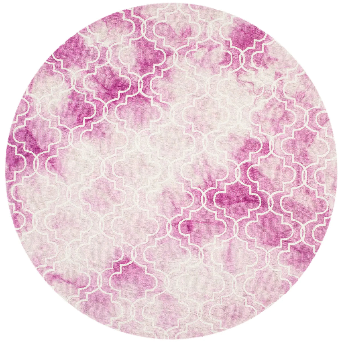 Safavieh Dip Dye 5'-0" x 5'-0" Rug in Rose / Ivory