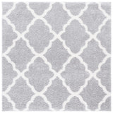 Safavieh Tahoe Shag 6'-7" x 6'-7" Rug in Light Grey / White
