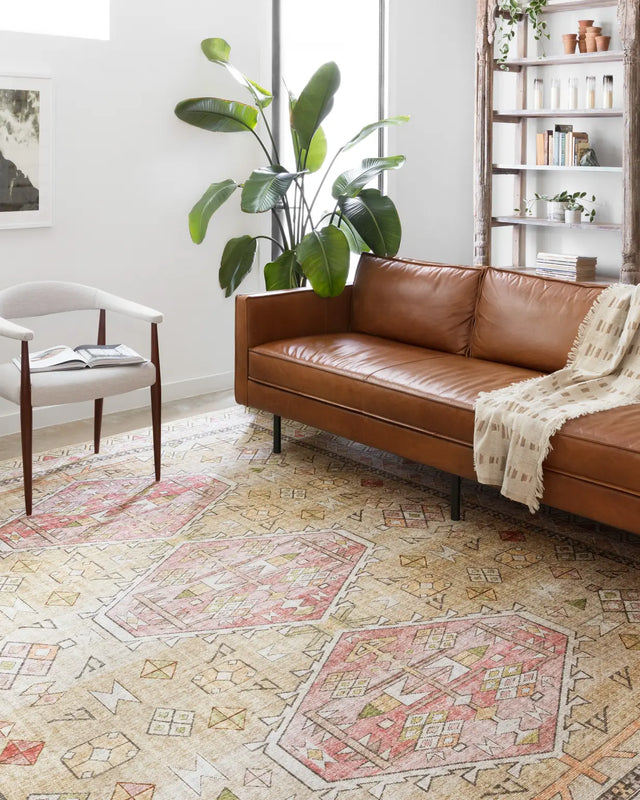 Loloi Skye Sky-04 Gold/Blush Rugs - room scene 1