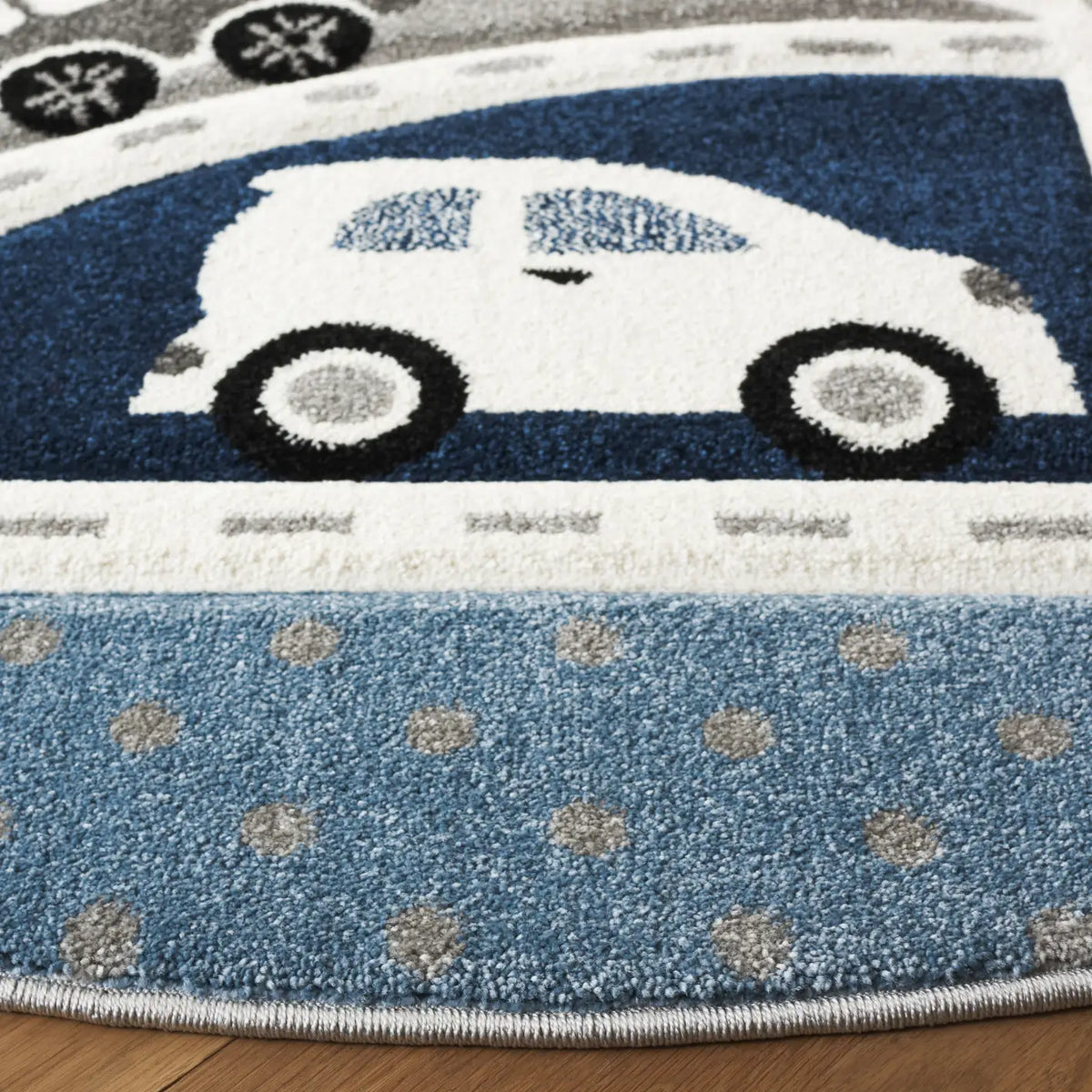 Safavieh Carousel Kids 100 6'-7" x 6'-7" Rug in Grey / Blue
