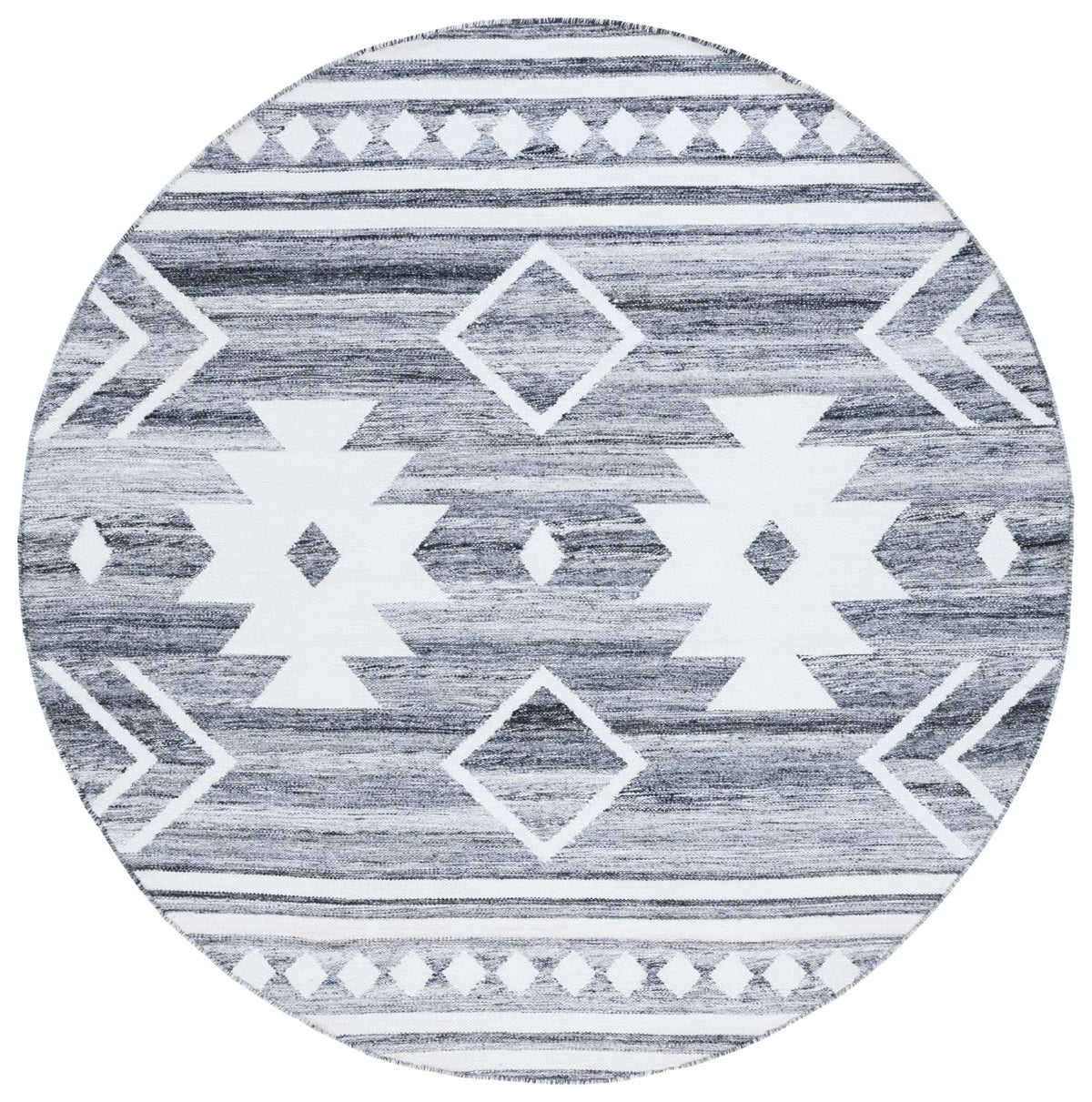 Safavieh Kilim 7'-0" x 7'-0" Rug in Grey / Ivory