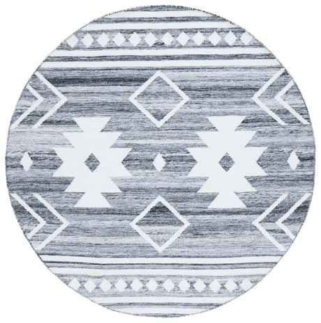 Safavieh Kilim 7'-0" x 7'-0" Rug in Grey / Ivory