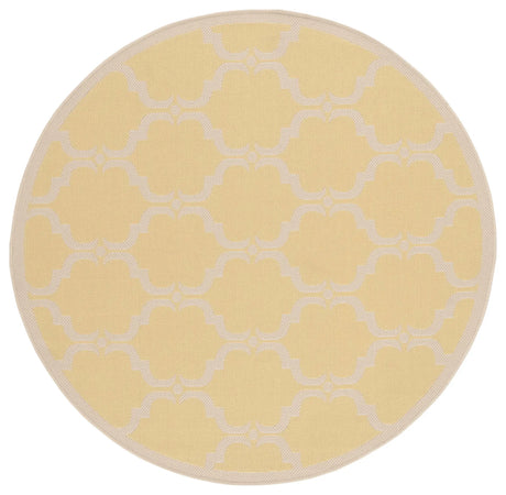 Safavieh Courtyard 5'-3" x 5'-3" Rug in Yellow / Beige