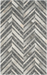 Safavieh Studio Leather 4'-0" x 6'-0" Rug in Ivory / Dark Grey