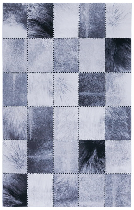 Safavieh Faux Hide 4'-0" x 6'-0" Rug in Light Grey / Grey