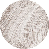 Dynamic Rugs Obsession 9537 Power Loomed Modern Cream/Taupe Rug - Round