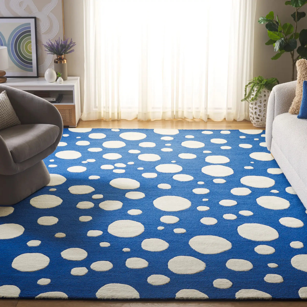 Safavieh Cambridge 6'-0" x 9'-0" Rug in Blue / Ivory