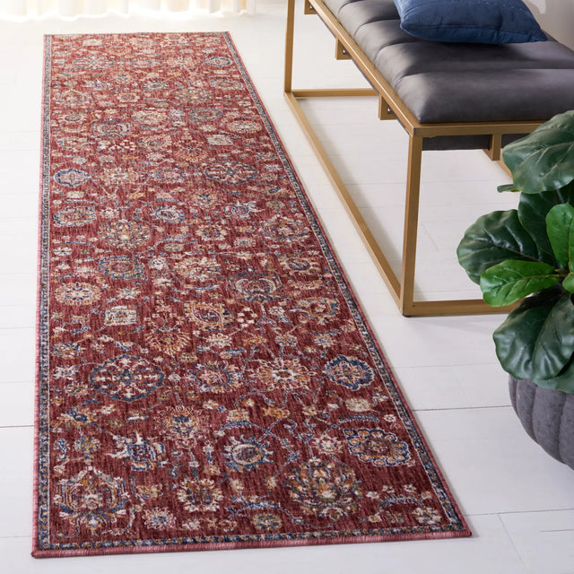 Safavieh Heirloom 700 2'-0" x 8'-0" Rug in Rust / Ivory