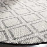 Safavieh Micro-Loop 5'-0" x 5'-0" Rug in Silver / Dark Grey