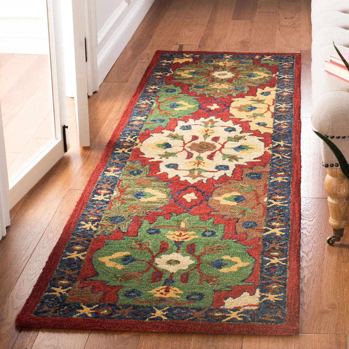 Safavieh Heritage 2'-3" x 8'-0" Rug in Red / Blue