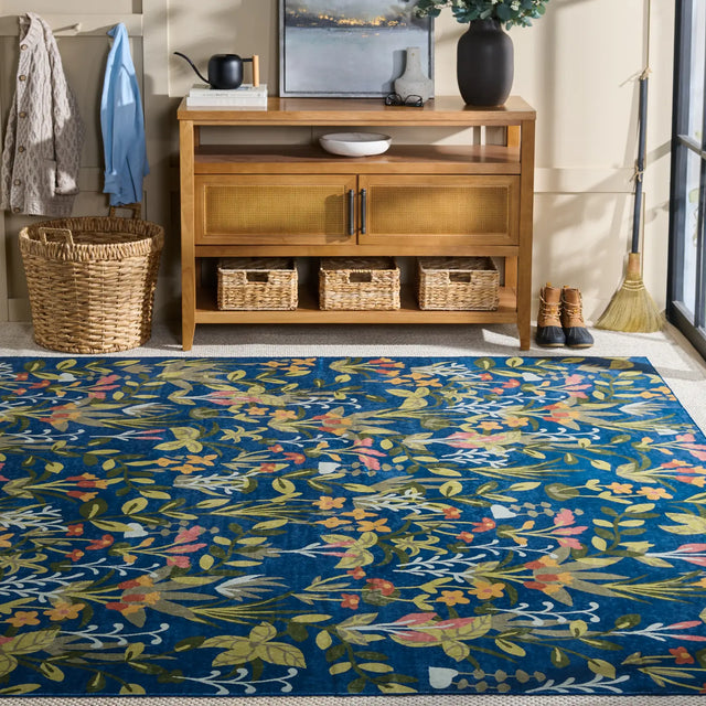 Safavieh Martha Stewart Washable 8'-0" x 10'-0" Rug in Navy / Gold