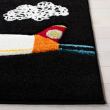 Safavieh Carousel Kids 100 4'-0" x 6'-0" Rug in Black / Ivory