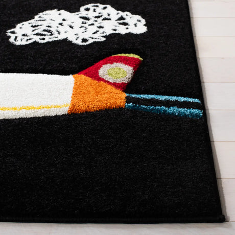 Safavieh Carousel Kids 100 4'-0" x 6'-0" Rug in Black / Ivory