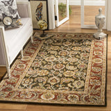 Safavieh Classic 4'-0" x 6'-0" Rug in Dark Olive / Red