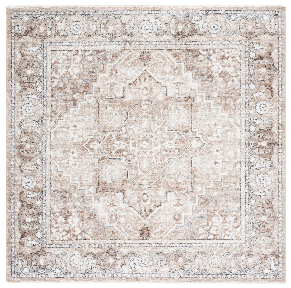 Safavieh Jasmine 5'-3" x 5'-3" Rug in Ivory / Beige