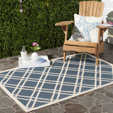 Safavieh Courtyard 4'-0" x 5'-7" Rug in Navy / Beige